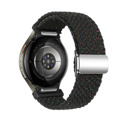 For Samsung Galaxy Watch 7 / 6 / 5 / 4 Nylon Loop Magnetic Buckle Watch Band(Starlight Black) by bashfashion
