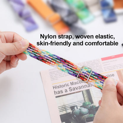 For Samsung Galaxy Watch Ultra 47mm / Ultra 2025 Slide Buckle Nylon Braided Watch Band(Black White) by bashfashion