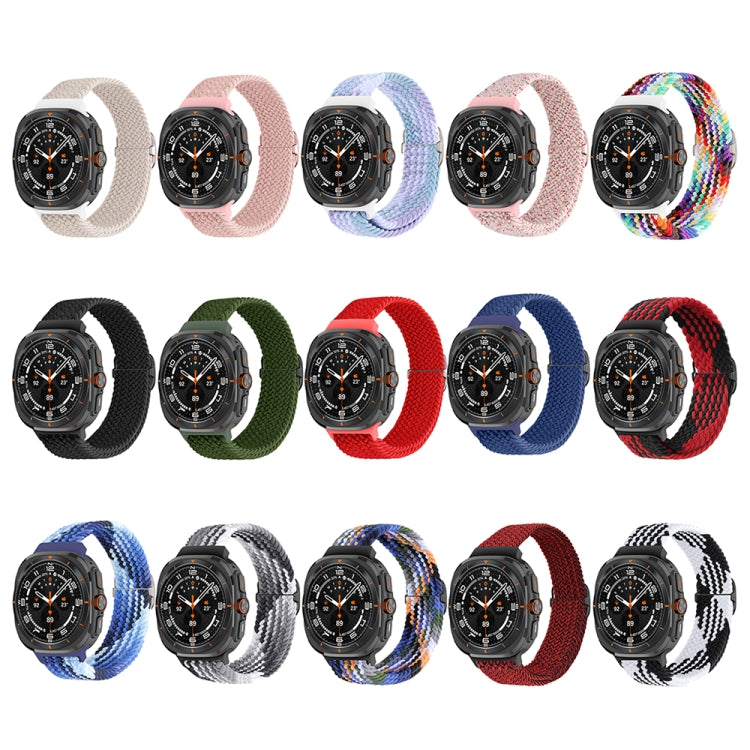 For Samsung Galaxy Watch Ultra 47mm / Ultra 2025 Slide Buckle Nylon Braided Watch Band(Blue) by bashfashion