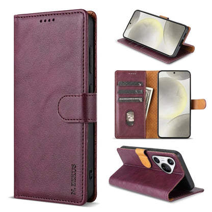 For Huawei Pura 70 N.BEKUS CSJ-P1 Solid Color Leather Phone Case(Wine Red) by N.BEKUS