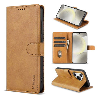 For Huawei Pura 70 Ultra N.BEKUS CSJ-P1 Solid Color Leather Phone Case(Brown) by N.BEKUS