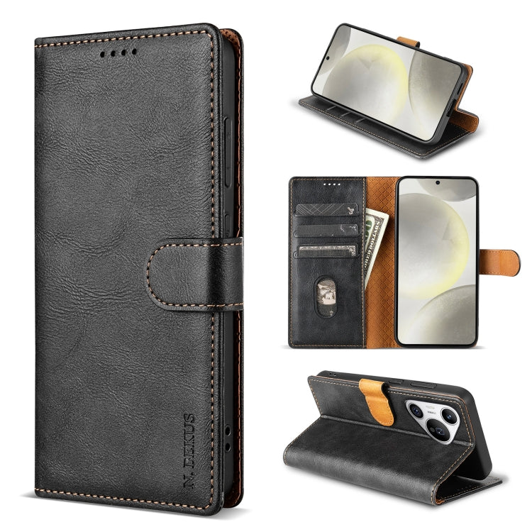 For Huawei Pura 70 Ultra N.BEKUS CSJ-P1 Solid Color Leather Phone Case(Black) by N.BEKUS