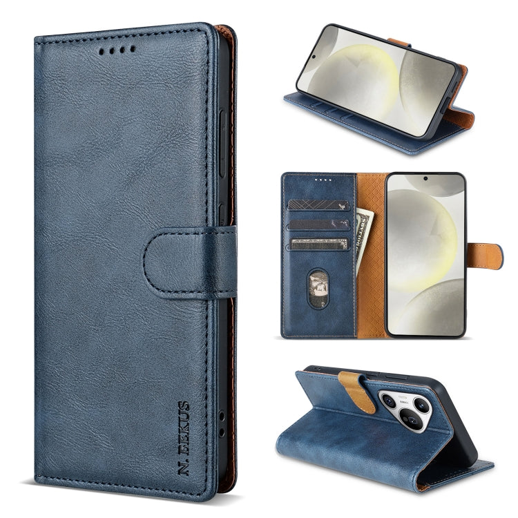 For Huawei Pura 70 Ultra N.BEKUS CSJ-P1 Solid Color Leather Phone Case(Blue) by N.BEKUS