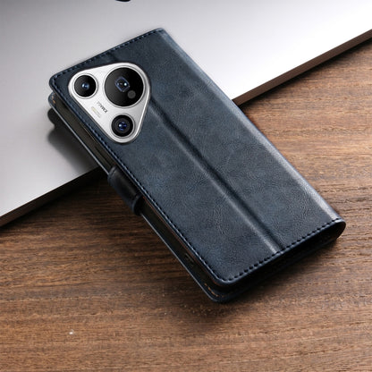 For Huawei Pura 70 Ultra N.BEKUS CSJ-P1 Solid Color Leather Phone Case(Blue) by N.BEKUS