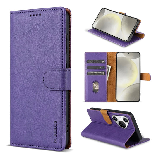For Huawei Pura 70 Ultra N.BEKUS CSJ-P1 Solid Color Leather Phone Case(Purple) by N.BEKUS