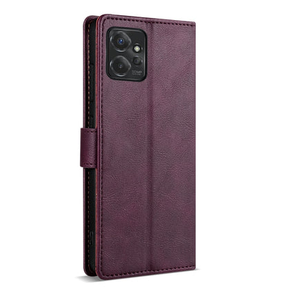 For Motorola Moto G Power 5G N.BEKUS CSJ-P1 Solid Color Leather Phone Case(Wine Red) by N.BEKUS