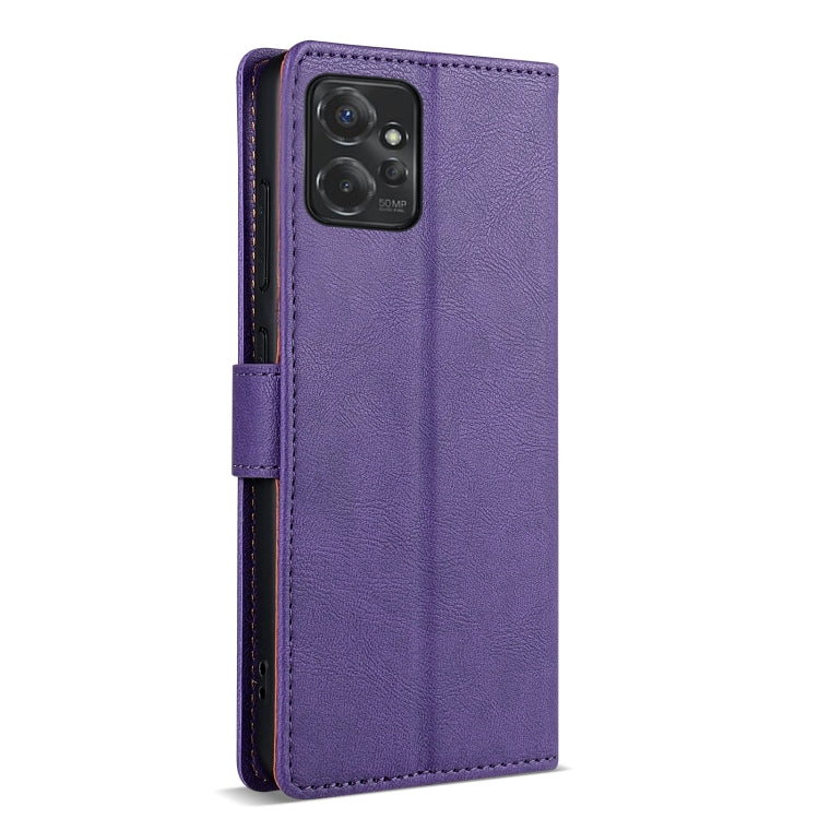 For Motorola Moto G Power 5G N.BEKUS CSJ-P1 Solid Color Leather Phone Case(Purple) by N.BEKUS