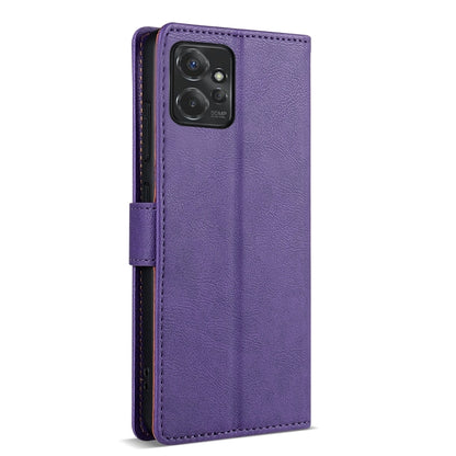 For Motorola Moto G Power 5G N.BEKUS CSJ-P1 Solid Color Leather Phone Case(Purple) by N.BEKUS