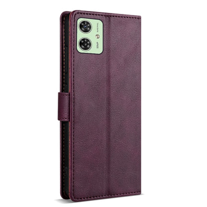 For Motorola Moto G54 N.BEKUS CSJ-P1 Solid Color Leather Phone Case(Wine Red) by N.BEKUS