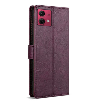 For Motorola Moto G84 N.BEKUS CSJ-P1 Solid Color Leather Phone Case(Wine Red) by N.BEKUS