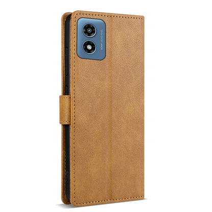 For Motorola Moto G Play 2024 N.BEKUS CSJ-P1 Solid Color Leather Phone Case(Brown) by N.BEKUS