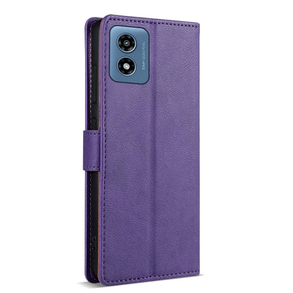 For Motorola Moto G Play 2024 N.BEKUS CSJ-P1 Solid Color Leather Phone Case(Purple) by N.BEKUS