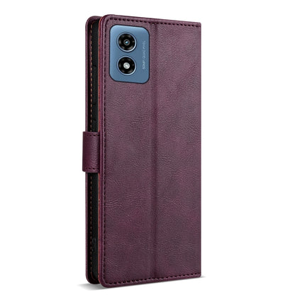 For Motorola Moto G24 N.BEKUS CSJ-P1 Solid Color Leather Phone Case(Wine Red) by N.BEKUS