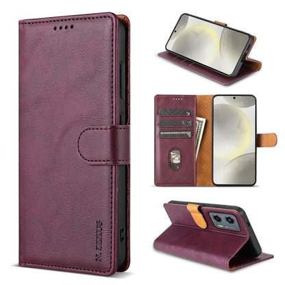 For Motorola Moto G Stylus 2024 N.BEKUS CSJ-P1 Solid Color Leather Phone Case(Wine Red) by N.BEKUS