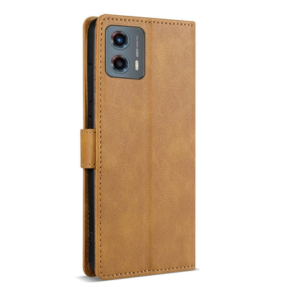 For Motorola Moto G Stylus 2024 N.BEKUS CSJ-P1 Solid Color Leather Phone Case(Brown) by N.BEKUS