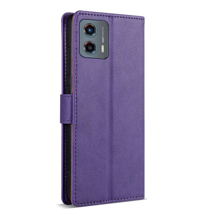 For Motorola Moto G 5G 2024 N.BEKUS CSJ-P1 Solid Color Leather Phone Case(Purple) by N.BEKUS