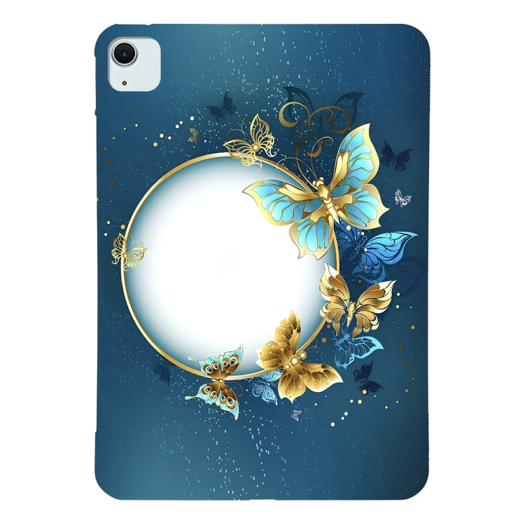 For iPad Air 11 2025 / 2024 Color Painting Pattern Smart Tablet TPU Case(Butterfly Circle) by bashfashion