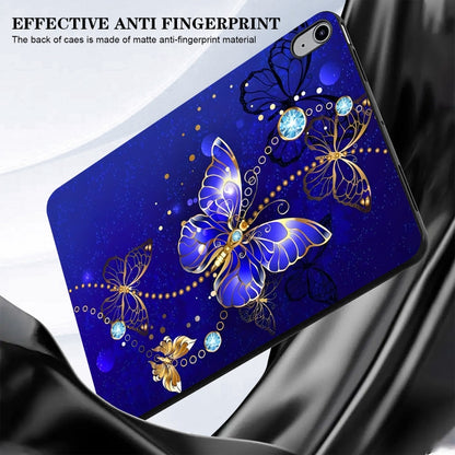 For iPad Pro 11 2022 / 2021 / 2020 Color Painting Pattern Smart Tablet TPU Case(Blue Butterfly) by bashfashion