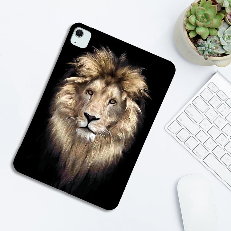 For iPad Air 10.9 2022 / 2020 Color Painting Pattern Smart Tablet TPU Case(Lion) by bashfashion