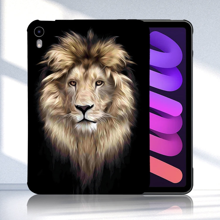 For iPad mini 2024 / mini 6 Color Painting Pattern Smart Tablet TPU Case(Lion) by bashfashion