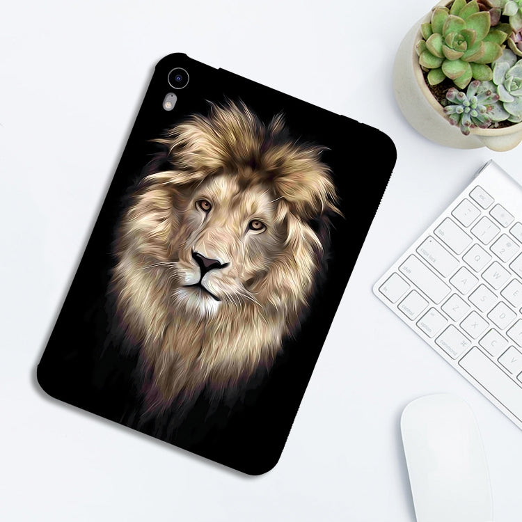 For iPad mini 2024 / mini 6 Color Painting Pattern Smart Tablet TPU Case(Lion) by bashfashion