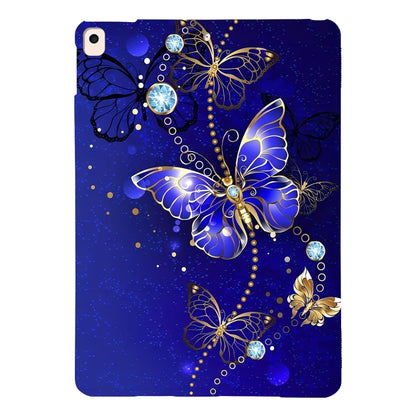 For iPad Air 10.5 2019 Color Painting Pattern Smart Tablet TPU Case(Blue Butterfly) by bashfashion
