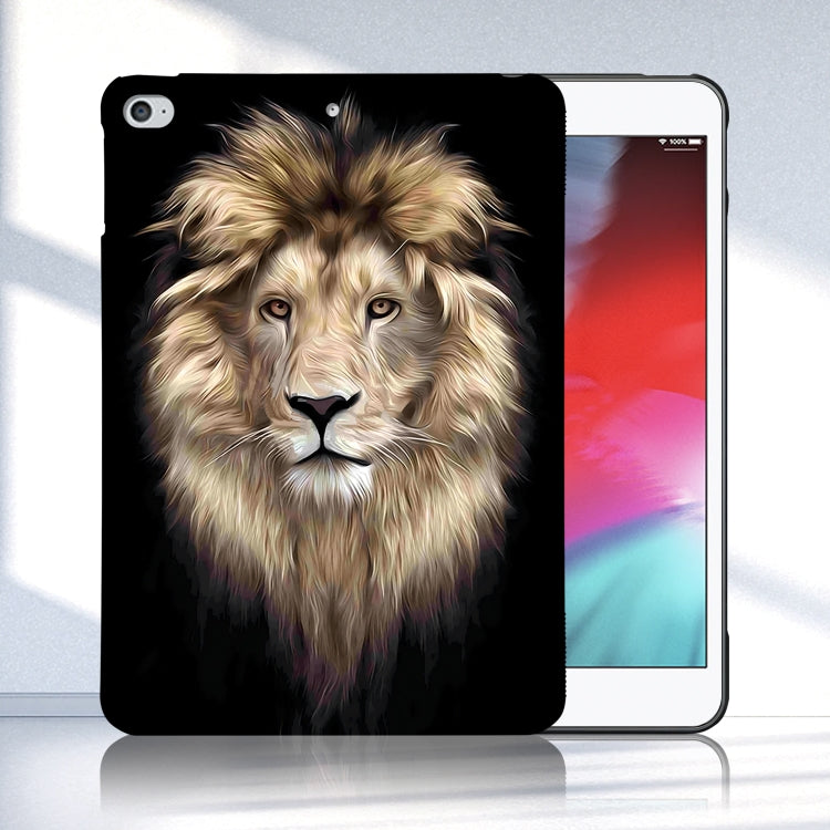 For iPad mini 5 / 4 Color Painting Pattern Smart Tablet TPU Case(Lion) by bashfashion