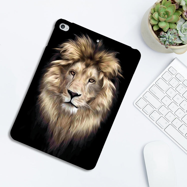 For iPad mini 5 / 4 Color Painting Pattern Smart Tablet TPU Case(Lion) by bashfashion