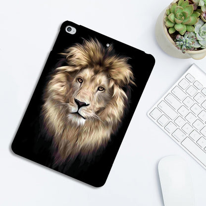 For iPad mini 5 / 4 Color Painting Pattern Smart Tablet TPU Case(Lion) by bashfashion