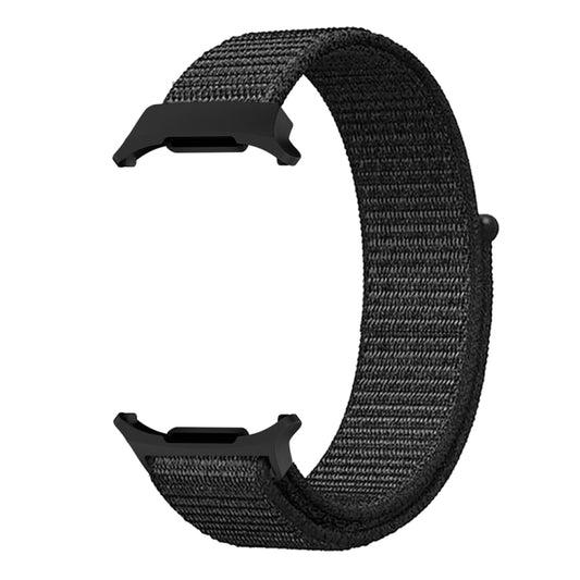 For Samsung Galaxy Watch Ultra 47mm / Ultra 2025 Plastic Connector Nylon Loop Watch Band(Dark Black) by bashfashion