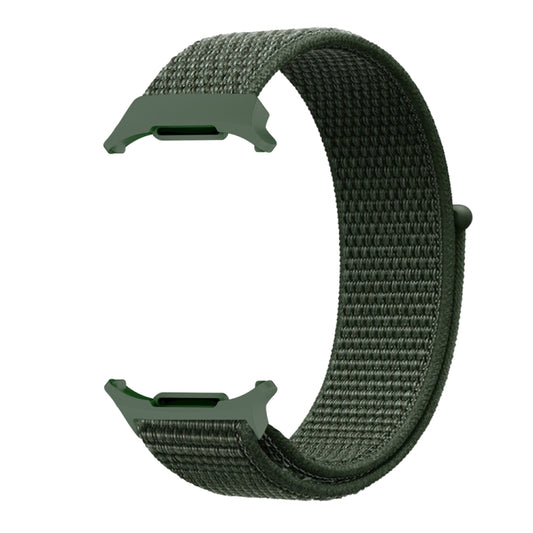 For Samsung Galaxy Watch Ultra 47mm / Ultra 2025 Plastic Connector Nylon Loop Watch Band(Army Green) by bashfashion