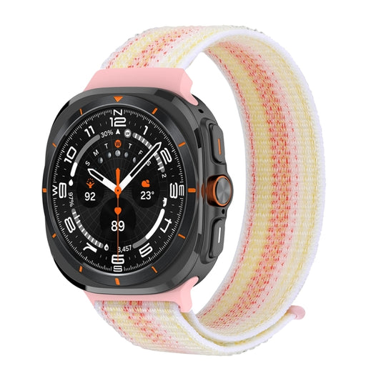 For Samsung Galaxy Watch Ultra 47mm / Ultra 2025 Plastic Connector Nylon Loop Watch Band(Starlight Powder) by bashfashion