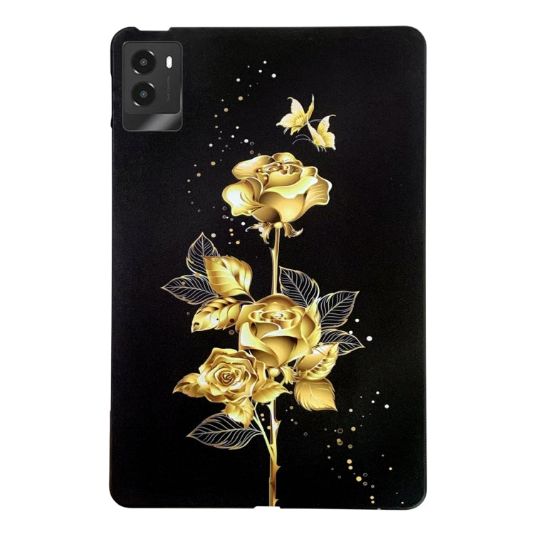 For Lenovo Legion Y700 2025 Color Painting Pattern Smart Tablet TPU Case(Golden Rose) by bashfashion
