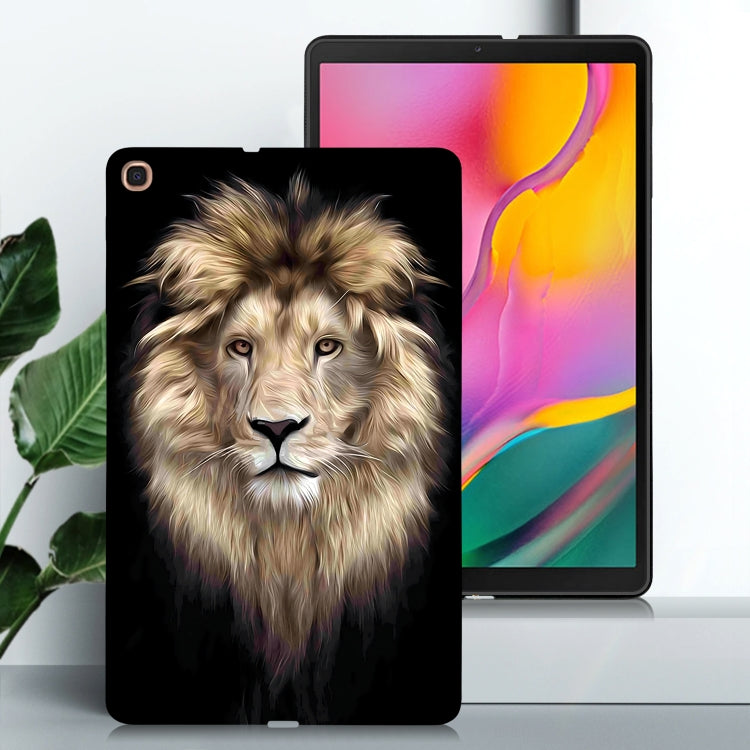 For Samsung Galaxy Tab A 10.1 (2019) Color Painting Pattern Smart Tablet TPU Case(Lion) by bashfashion