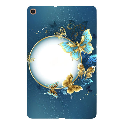 For Samsung Galaxy Tab A 10.1 (2019) Color Painting Pattern Smart Tablet TPU Case(Butterfly Circle) by bashfashion