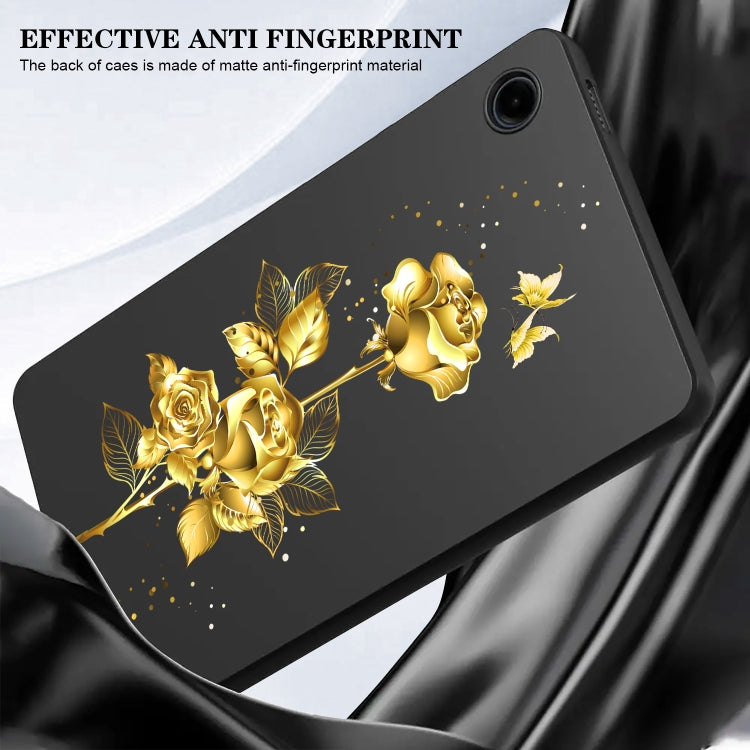 For Samsung Galaxy Tab A7 10.4 2020 Color Painting Pattern Smart Tablet TPU Case(Golden Rose) by bashfashion