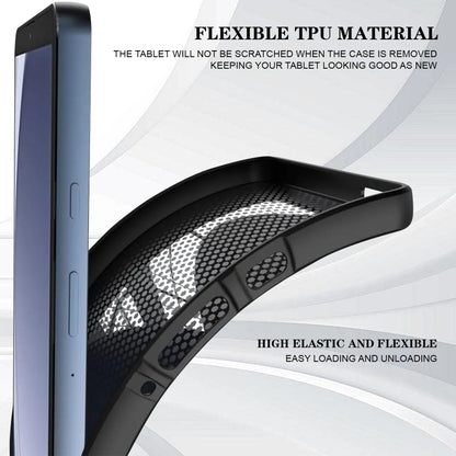 For Samsung Galaxy Tab A7 Lite Color Painting Pattern Smart Tablet TPU Case(Blue Butterfly) by bashfashion