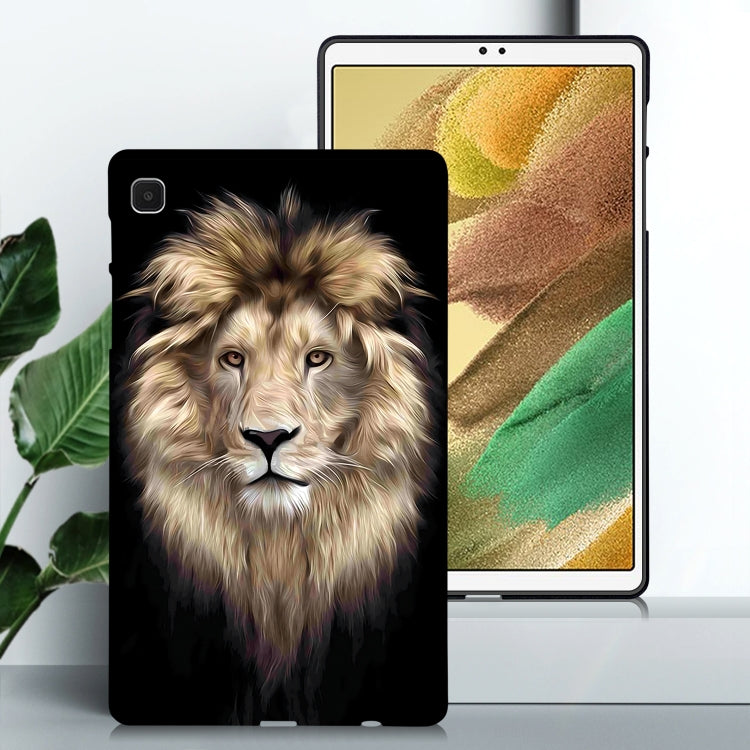For Samsung Galaxy Tab A7 Lite Color Painting Pattern Smart Tablet TPU Case(Lion) by bashfashion