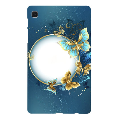 For Samsung Galaxy Tab A7 Lite Color Painting Pattern Smart Tablet TPU Case(Butterfly Circle) by bashfashion