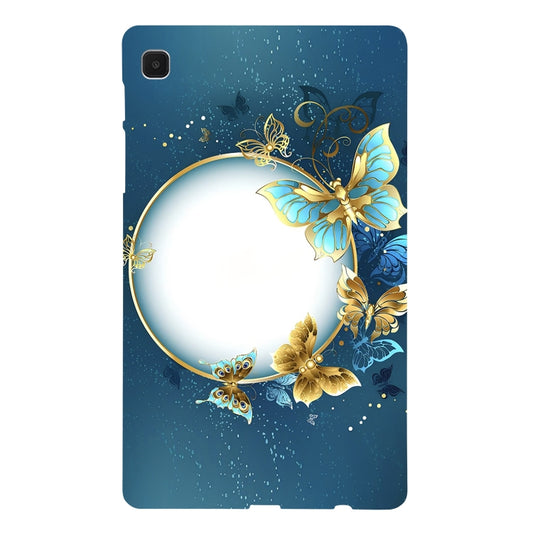 For Samsung Galaxy Tab A7 Lite Color Painting Pattern Smart Tablet TPU Case(Butterfly Circle) by bashfashion