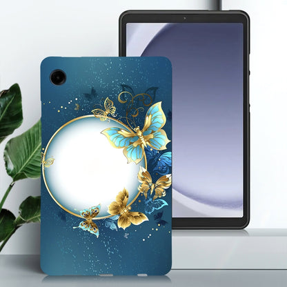 For Samsung Galaxy Tab A11 / A9 Color Painting Pattern Smart Tablet TPU Case(Butterfly Circle) by bashfashion