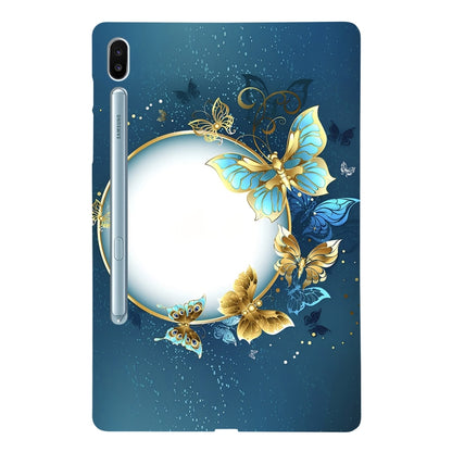 For Samsung Galaxy Tab S6 Color Painting Pattern Smart Tablet TPU Case(Butterfly Circle) by bashfashion