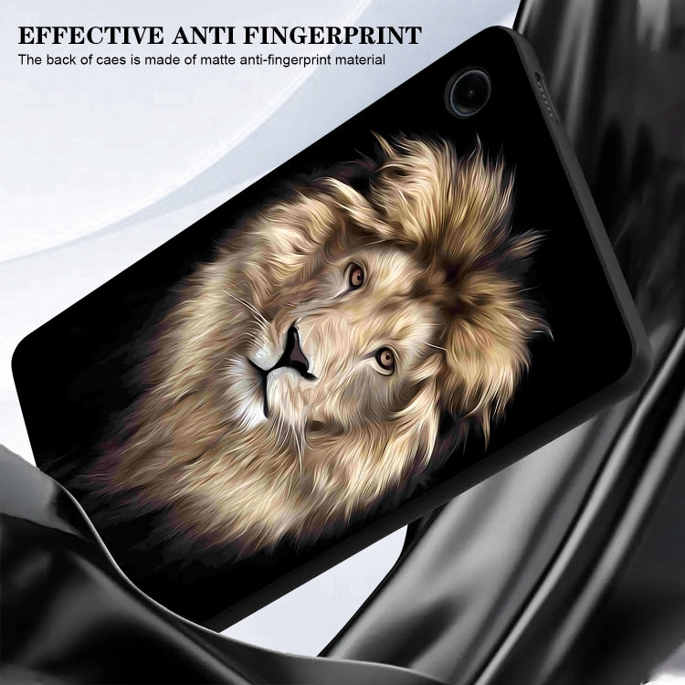 For Samsung Galaxy Tab S7 / S8 Color Painting Pattern Smart Tablet TPU Case(Lion) by bashfashion