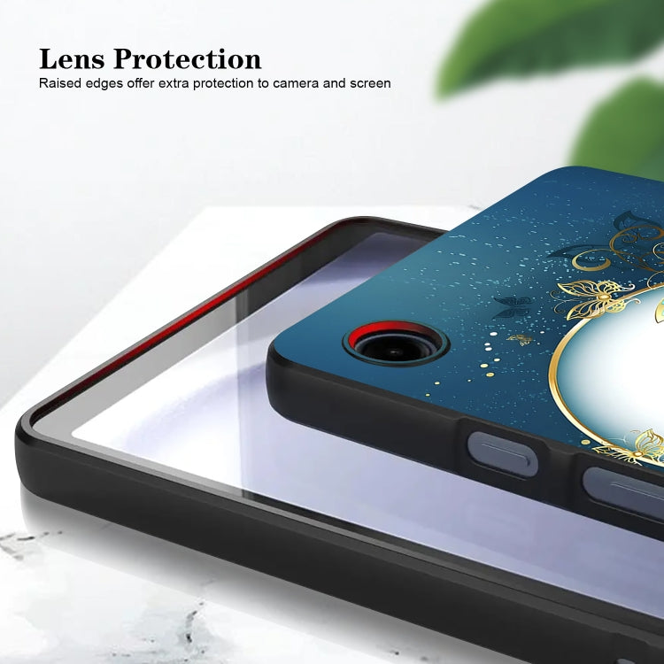 For Samsung Galaxy Tab S7 / S8 Color Painting Pattern Smart Tablet TPU Case(Butterfly Circle) by bashfashion