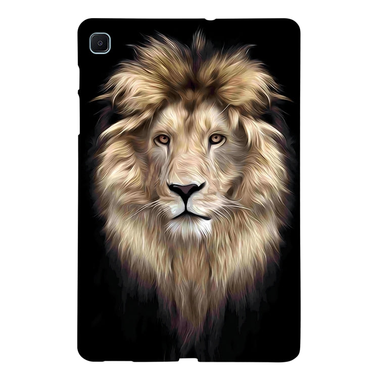 For Samsung Galaxy Tab S6 Lite 2024 / 2022 Color Painting Pattern Smart Tablet TPU Case(Lion) by bashfashion