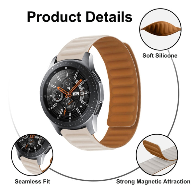 22mm Contrast Color Magnetic Silicone Watch Band(Indigo Blue) by bashfashion