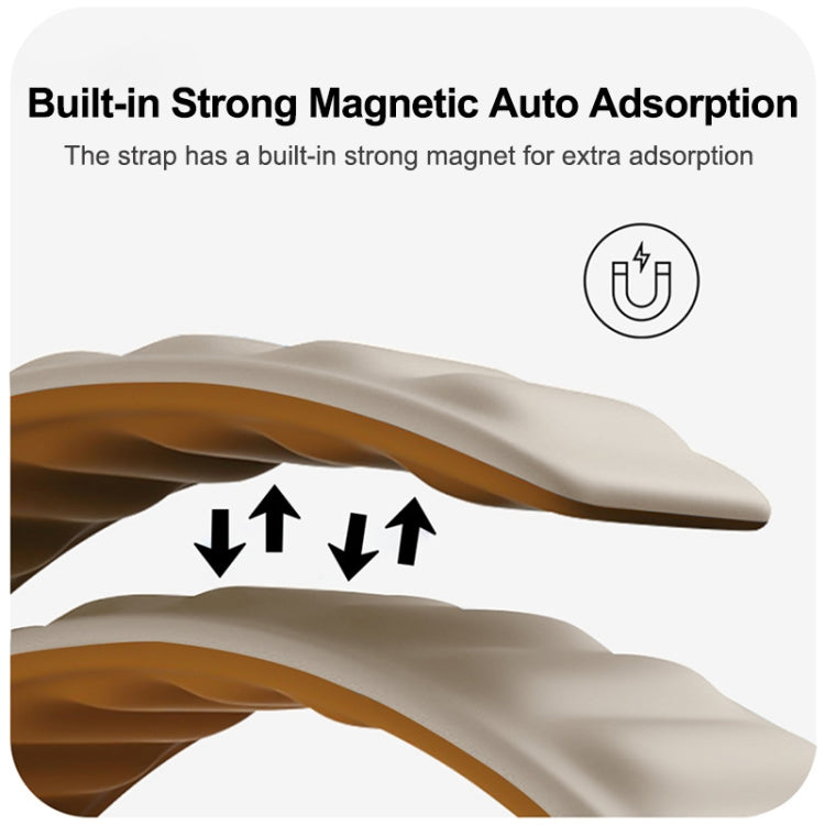 22mm Contrast Color Magnetic Silicone Watch Band(Indigo Blue) by bashfashion