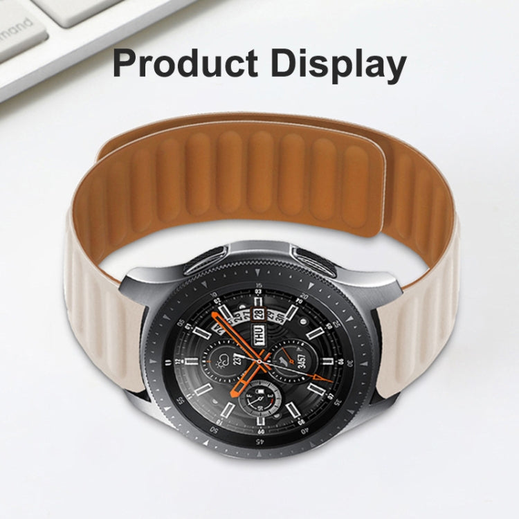 22mm Contrast Color Magnetic Silicone Watch Band(Indigo Blue) by bashfashion