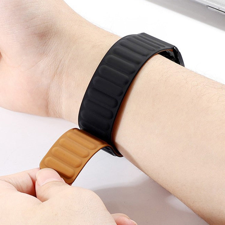 22mm Contrast Color Magnetic Silicone Watch Band(Indigo Blue) by bashfashion