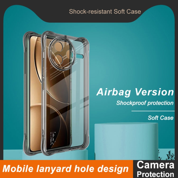For Redmi K80 imak Shockproof Airbag TPU Phone Case(Transparent Black) by imak